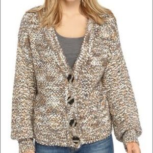 Chenille Popcorn Eyelash Space Dye Cardigan